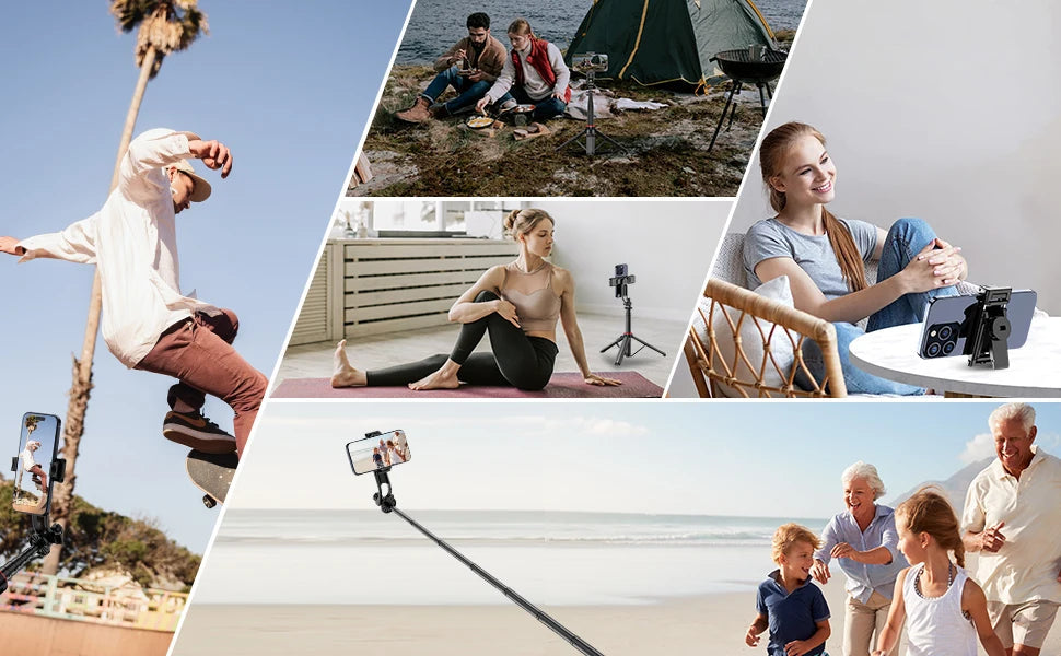 TikTok Creator's Ultimate Selfie Stick Tripod - 130cm Portable Tripod for Smartphone Photography EcoVital Hub