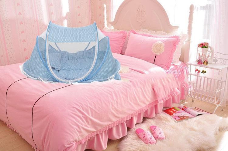 Foldable  Baby Bed Net With Pillow Net 2pieces Set Acme