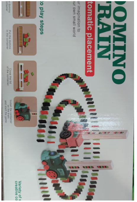 Domino Train Toys Baby Toys Car Puzzle Automatic Release Licensing Electric Building Blocks Train Toy EcoVital Hub