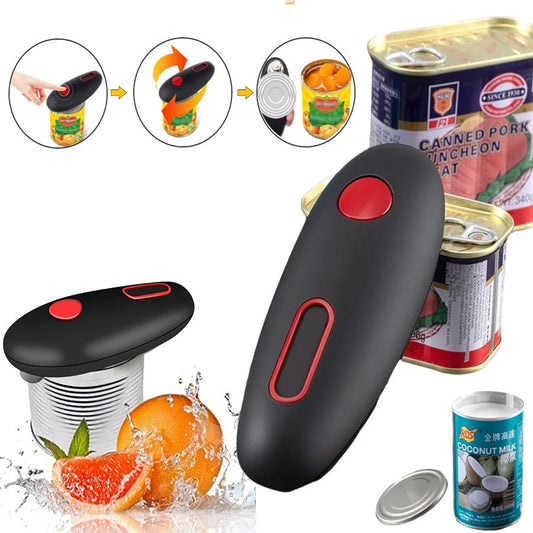 Electric Can Opener Automatic Jar Bottle Can Machine One Touch Portable Kitchen Hand Free Opening Opener Tool Gadgets EcoVital Hub
