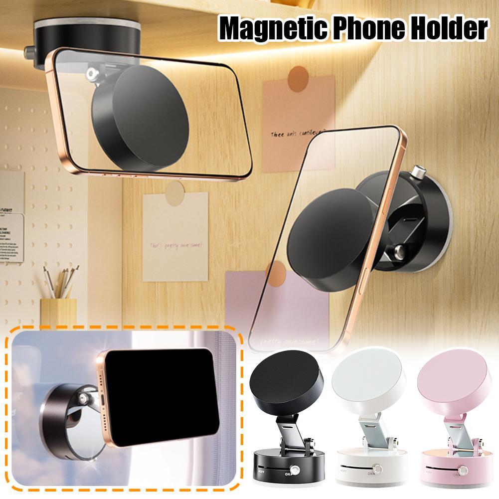 Foldable Magnetic Vacuum Car Phone Holder Foldable Suction Cup With Suction Cup Hands-Free Navigation For Smart Phone EcoVital Hub