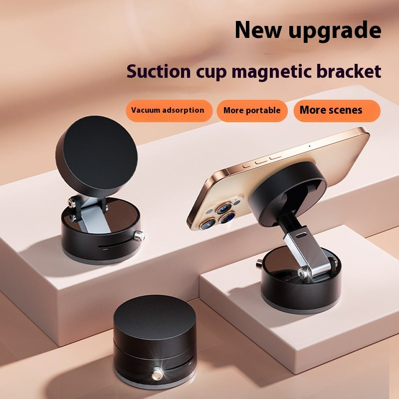 Foldable Magnetic Vacuum Car Phone Holder Foldable Suction Cup With Suction Cup Hands-Free Navigation For Smart Phone EcoVital Hub