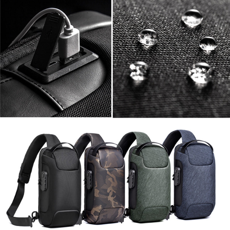 Men  Chest Bag Messenger Bag Anti-theft Shoulder Bags Chest Bag Pack For Male EcoVital Hub