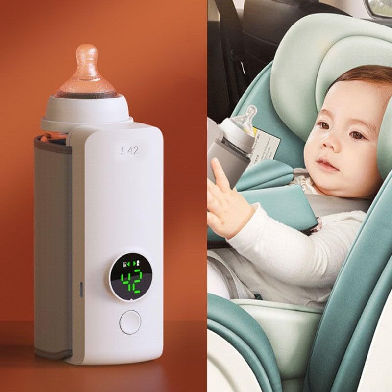 Portable Wireless Rechargeable Baby Bottle Warmer USB Charging And Heating Bag Portable Constant Temperature Milk Warmer Universal Bottle Insulation Sleeve EcoVital Hub