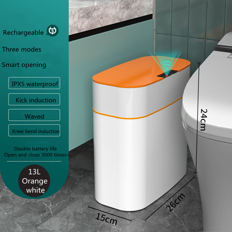 Smart Trash Can With Lid For Bedroom And Living Room Kitchen Storage Box Trash Can Induction Small Car Box Automatic Smart Dustbin Smart Trash Bin EcoVital Hub