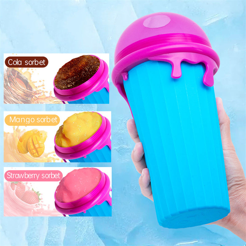 500ml Large Capacity Slushy Cup Summer Squeeze Homemade Juice Water Bottle Quick-Frozen Smoothie Sand Cup Pinch Fast Cooling Magic Ice Cream Slushy Maker Beker Kitchen Gadgets EcoVital Hub