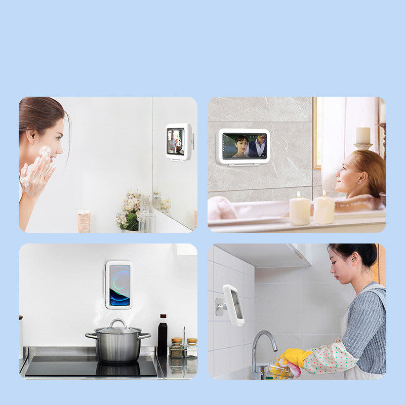 Shower Phone Box Bathroom Waterproof Phone Case Seal Protection Touch Screen Mobile Phone Holder For Kitchen Handsfree Gadget EcoVital Hub