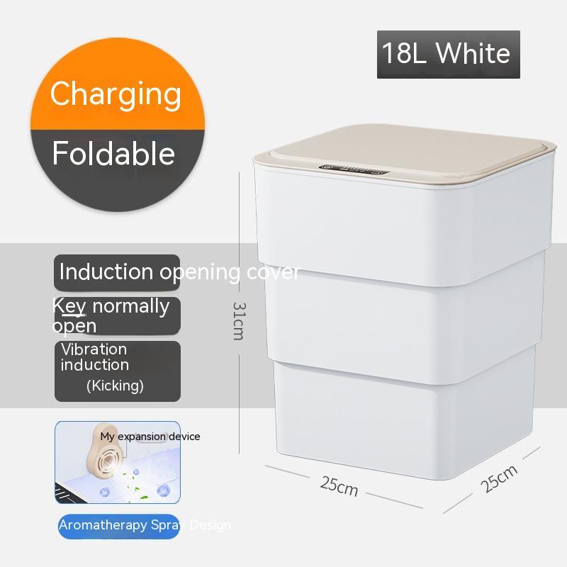 Smart Trash Can With Lid For Bedroom And Living Room Kitchen Storage Box Trash Can Induction Small Car Box Automatic Smart Dustbin Smart Trash Bin EcoVital Hub