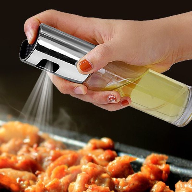 BBQ Healthy Kitchen Cooking Oil Vinegar Spray Bottle Push Type Oil Spray BottlePump Oil Tank Leakproof BBQ Sprayer BBQ Tools Kitchen Gadgets EcoVital Hub