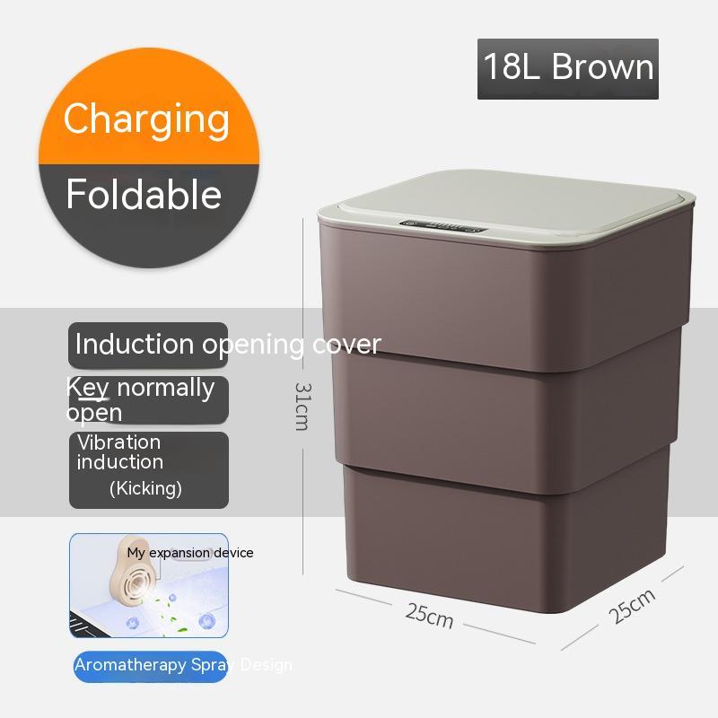Smart Trash Can With Lid For Bedroom And Living Room Kitchen Storage Box Trash Can Induction Small Car Box Automatic Smart Dustbin Smart Trash Bin EcoVital Hub