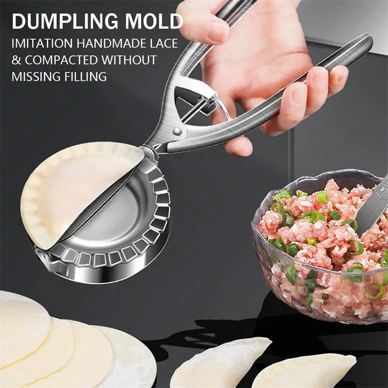Kitchen Dumpling Mold Stainless Steel Dumpling Machine Pressing Home Baking Tool Skin Press Tool Dumpling Noodle Manual Kitchen Gadgets EcoVital Hub