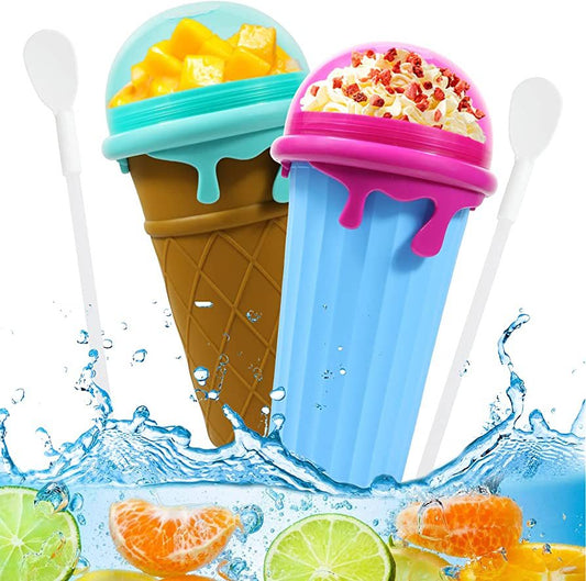 500ml Large Capacity Slushy Cup Summer Squeeze Homemade Juice Water Bottle Quick-Frozen Smoothie Sand Cup Pinch Fast Cooling Magic Ice Cream Slushy Maker Beker Kitchen Gadgets EcoVital Hub