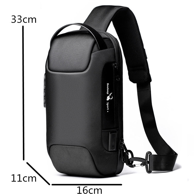 Men  Chest Bag Messenger Bag Anti-theft Shoulder Bags Chest Bag Pack For Male EcoVital Hub