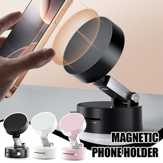 Foldable Magnetic Vacuum Car Phone Holder Foldable Suction Cup With Suction Cup Hands-Free Navigation For Smart Phone EcoVital Hub