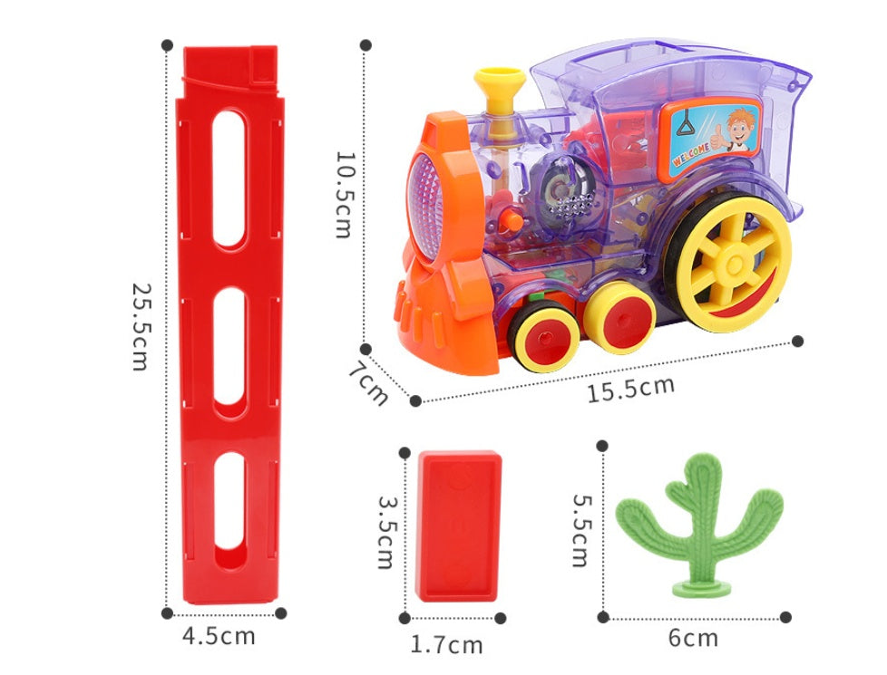 Domino Train Toys Baby Toys Car Puzzle Automatic Release Licensing Electric Building Blocks Train Toy EcoVital Hub
