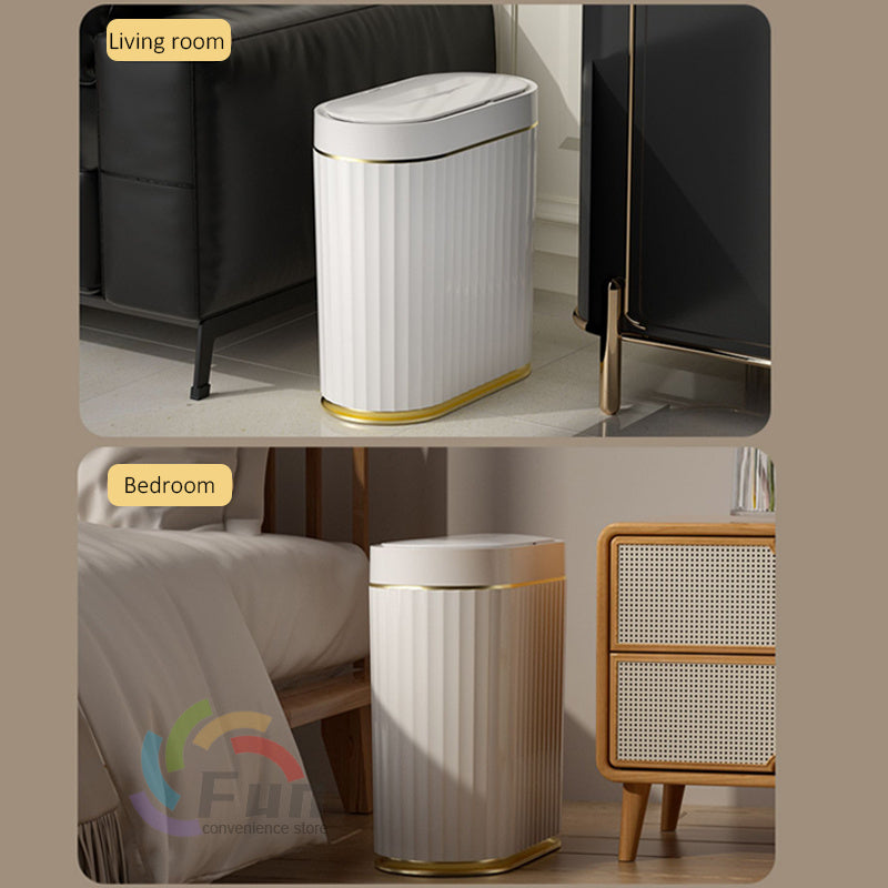 Smart Trash Can With Lid For Bedroom And Living Room Kitchen Storage Box Trash Can Induction Small Car Box Automatic Smart Dustbin Smart Trash Bin EcoVital Hub