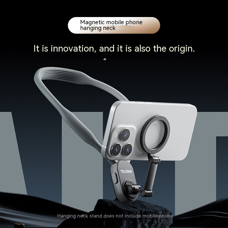 Silicone Phone Magnetic Neck Mount Quick Release Hold For Phone Magsafe Magnetic Suction Cell Phone Neck Hanging Bracket EcoVital Hub
