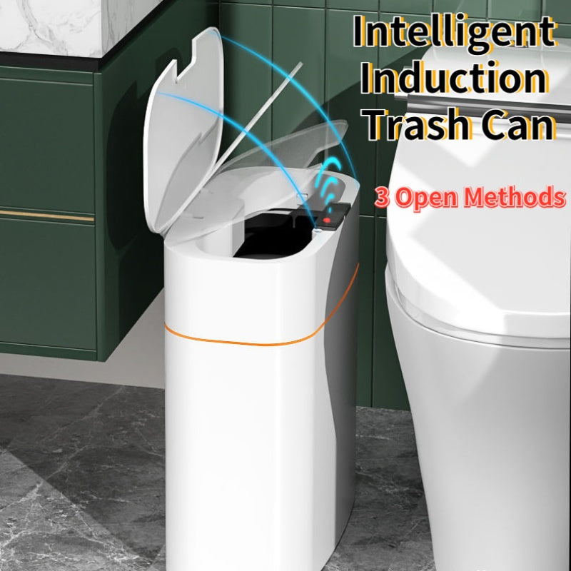Smart Trash Can With Lid For Bedroom And Living Room Kitchen Storage Box Trash Can Induction Small Car Box Automatic Smart Dustbin Smart Trash Bin EcoVital Hub