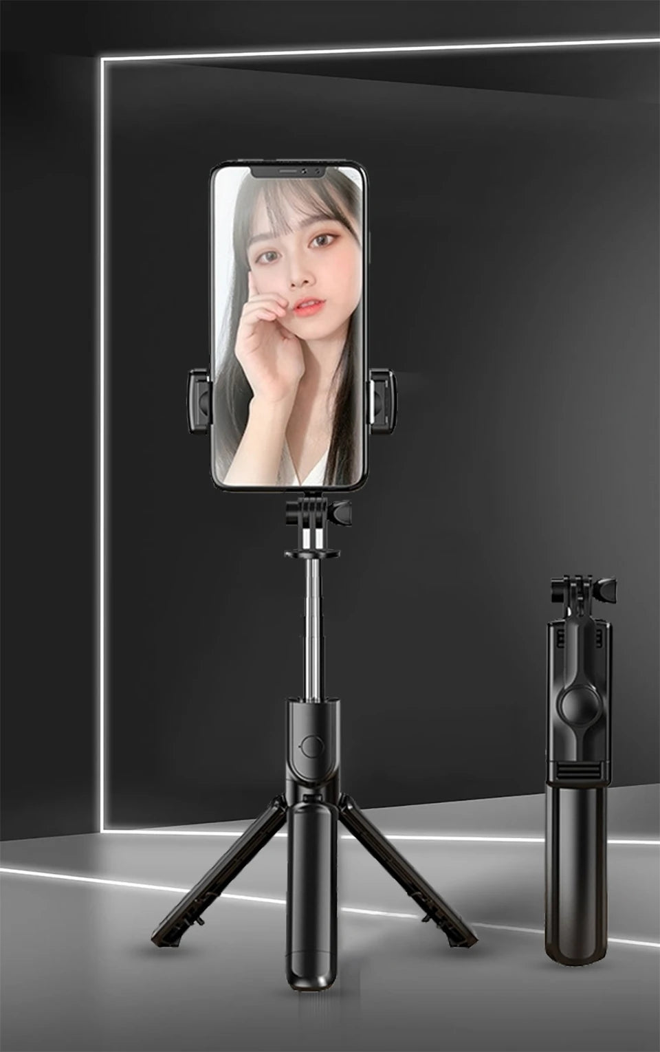 TikTok Selfie Stick - Wireless Bluetooth Remote - Portable Smartphone Stand EcoVital Hub