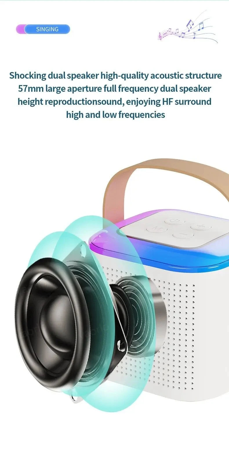 TikTok Karaoke: Portable Wireless Bluetooth Speaker With Microphone EcoVital Hub