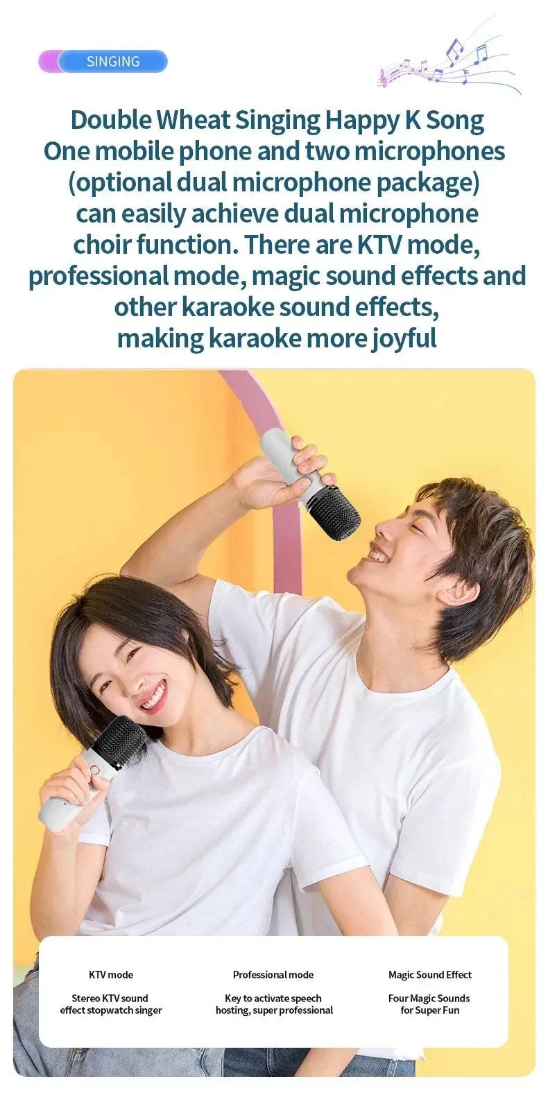 TikTok Karaoke: Portable Wireless Bluetooth Speaker With Microphone EcoVital Hub