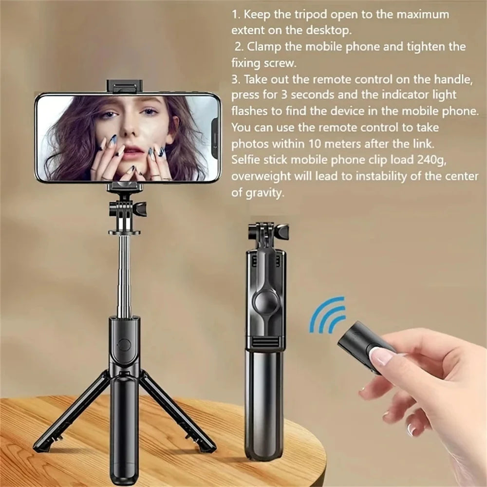 TikTok Selfie Stick - Wireless Bluetooth Remote - Portable Smartphone Stand EcoVital Hub