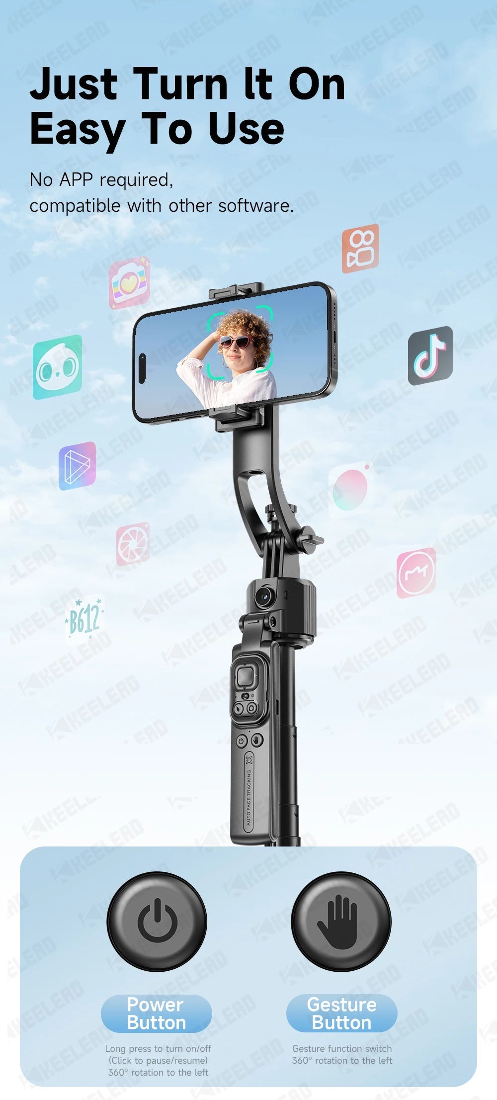 TikTok Creator's Ultimate Tool: 360°Auto-Rotation Shooting TripodTikTok creator Tool EcoVital Hub