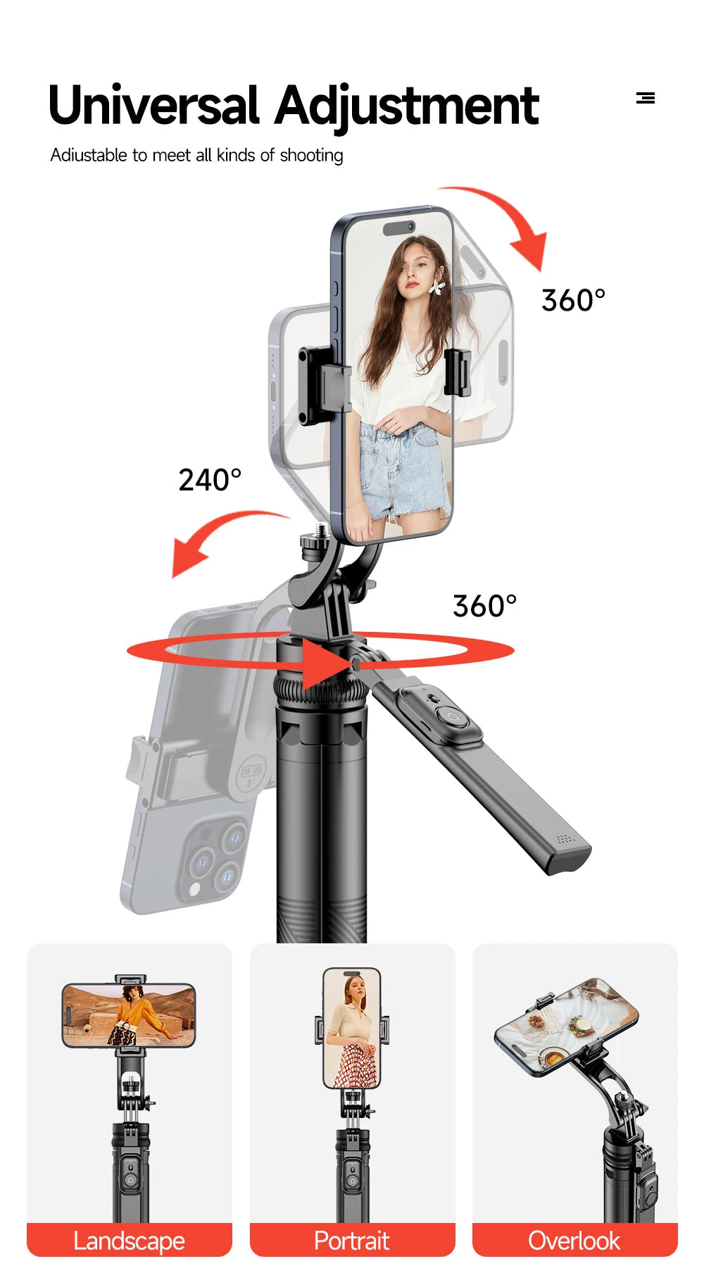 TOKQI Professional Extendable Tripod for TikTok Creators - Bluetooth Remote, 1/4'' Screw, Phone Holder, 72inch MonopodTOKQI Professional Tripod EcoVital Hub