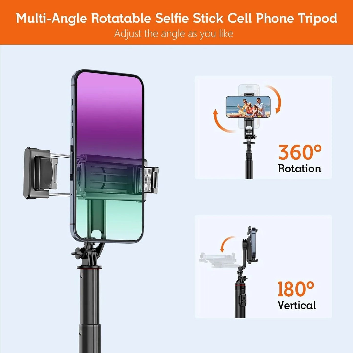 TikTok Creator's Ultimate Selfie Stick Tripod - 130cm Portable Tripod for Smartphone Photography EcoVital Hub
