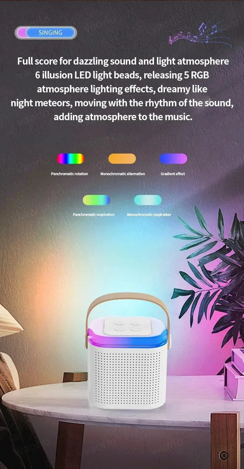 TikTok Karaoke: Portable Wireless Bluetooth Speaker With Microphone EcoVital Hub