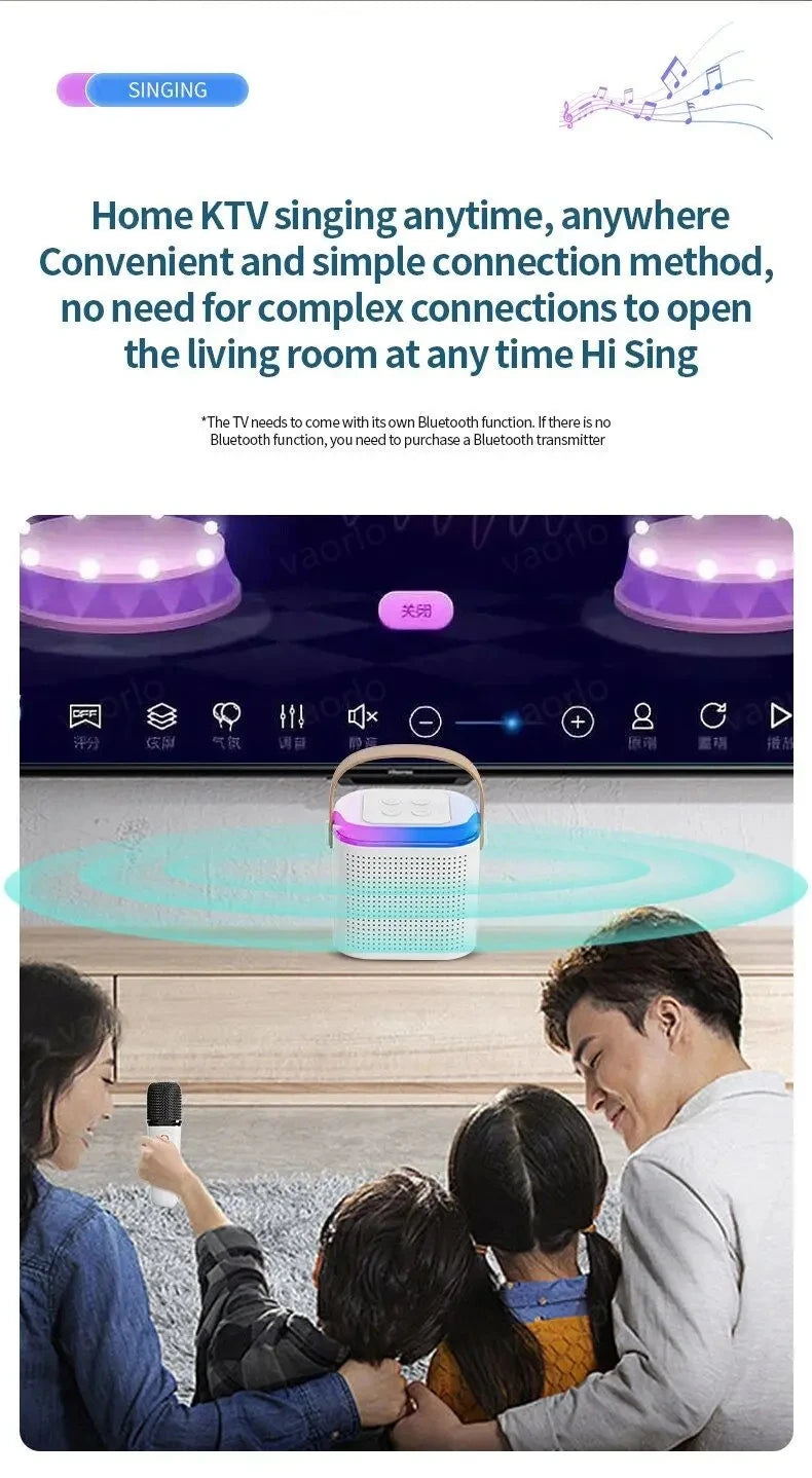 TikTok Karaoke: Portable Wireless Bluetooth Speaker With Microphone EcoVital Hub
