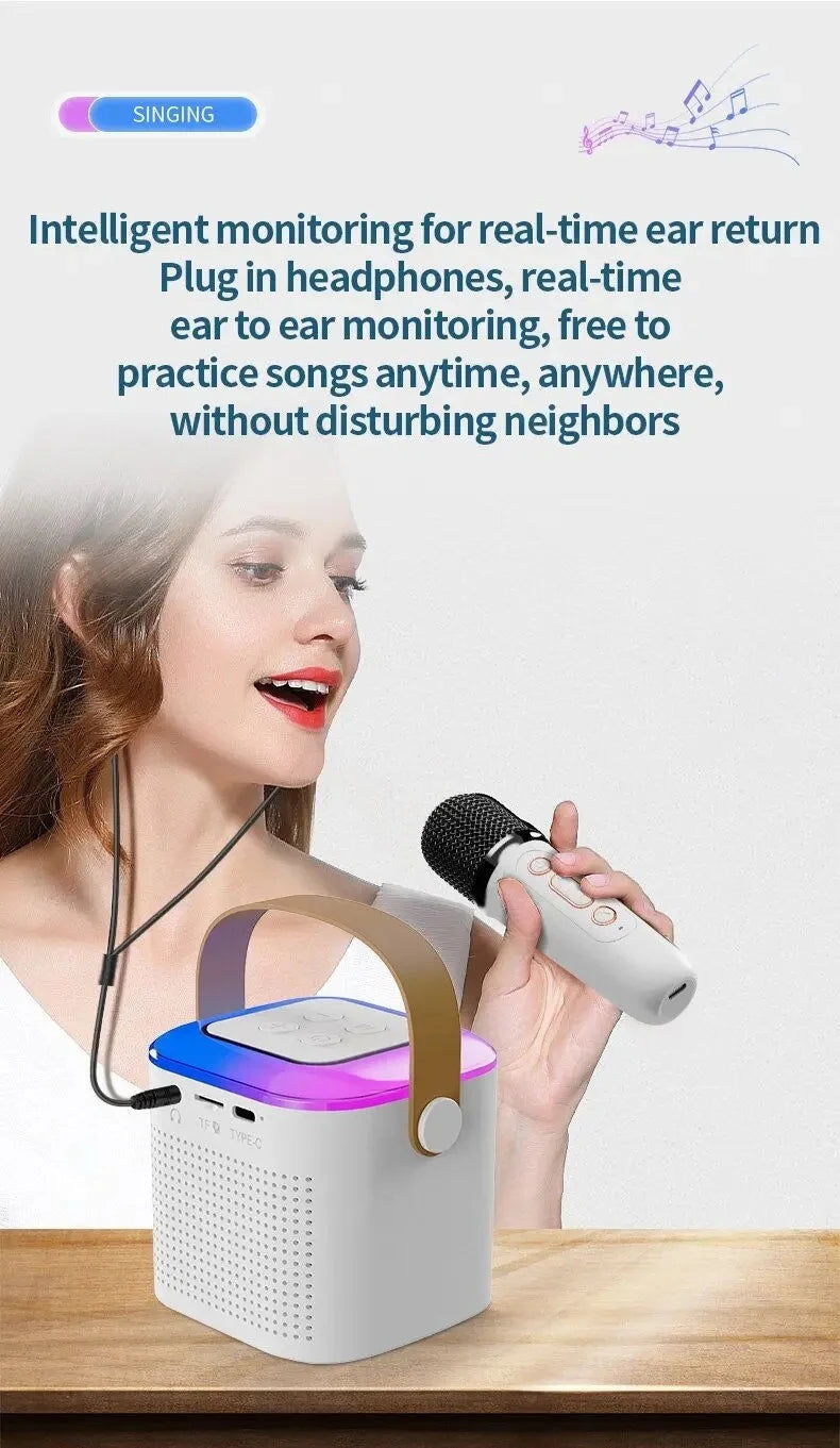 TikTok Karaoke: Portable Wireless Bluetooth Speaker With Microphone EcoVital Hub