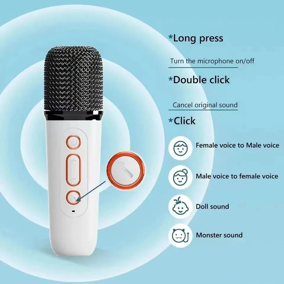TikTok Karaoke: Portable Wireless Bluetooth Speaker With Microphone EcoVital Hub