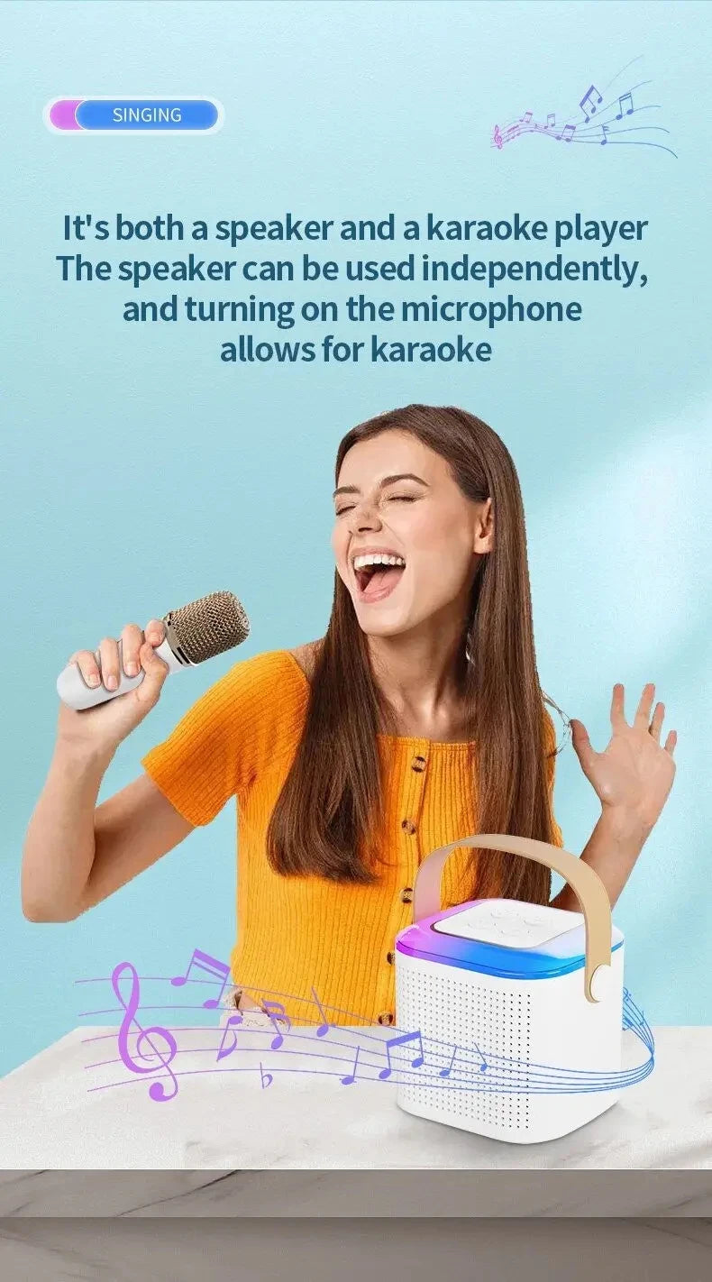 TikTok Karaoke: Portable Wireless Bluetooth Speaker With Microphone EcoVital Hub