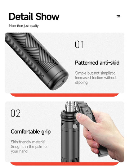 TOKQI Professional Extendable Tripod for TikTok Creators - Bluetooth Remote, 1/4'' Screw, Phone Holder, 72inch MonopodTOKQI Professional Tripod EcoVital Hub