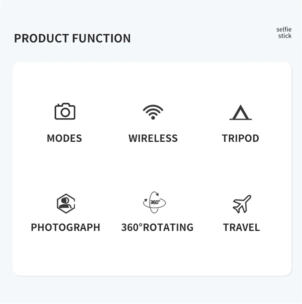 TikTok Selfie Stick - Wireless Bluetooth Remote - Portable Smartphone Stand EcoVital Hub