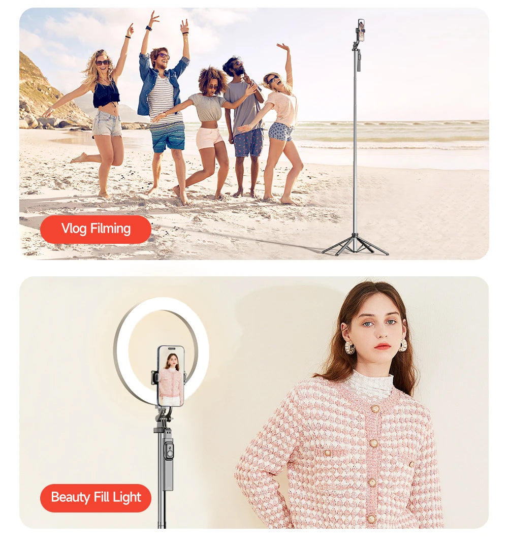 TOKQI Professional Extendable Tripod for TikTok Creators - Bluetooth Remote, 1/4'' Screw, Phone Holder, 72inch MonopodTOKQI Professional Tripod EcoVital Hub