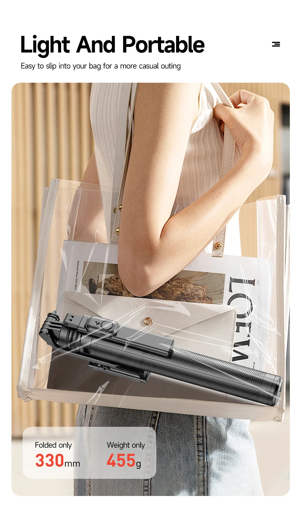 TOKQI Professional Extendable Tripod for TikTok Creators - Bluetooth Remote, 1/4'' Screw, Phone Holder, 72inch MonopodTOKQI Professional Tripod EcoVital Hub