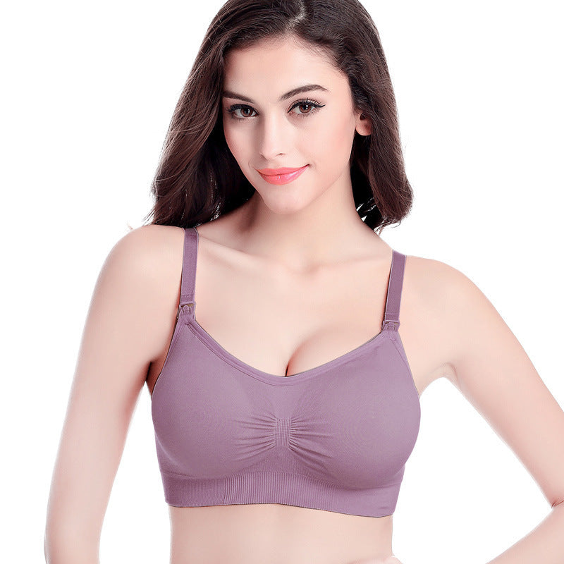 3pcs No Steel Ring Front Buckle Seamless Large Size Breastfeeding Bra Breastfeeding Adjustment Gather Postpartum Breastfeeding Bra Underwear EcoVital Hub
