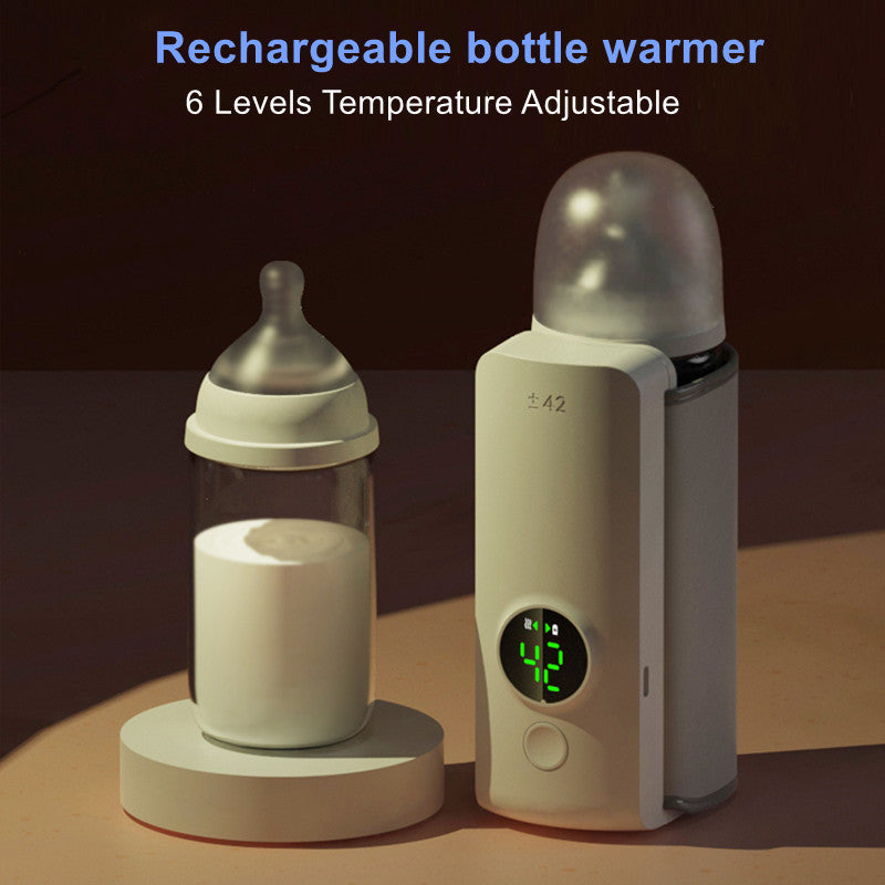 Portable Wireless Rechargeable Baby Bottle Warmer USB Charging And Heating Bag Portable Constant Temperature Milk Warmer Universal Bottle Insulation Sleeve EcoVital Hub