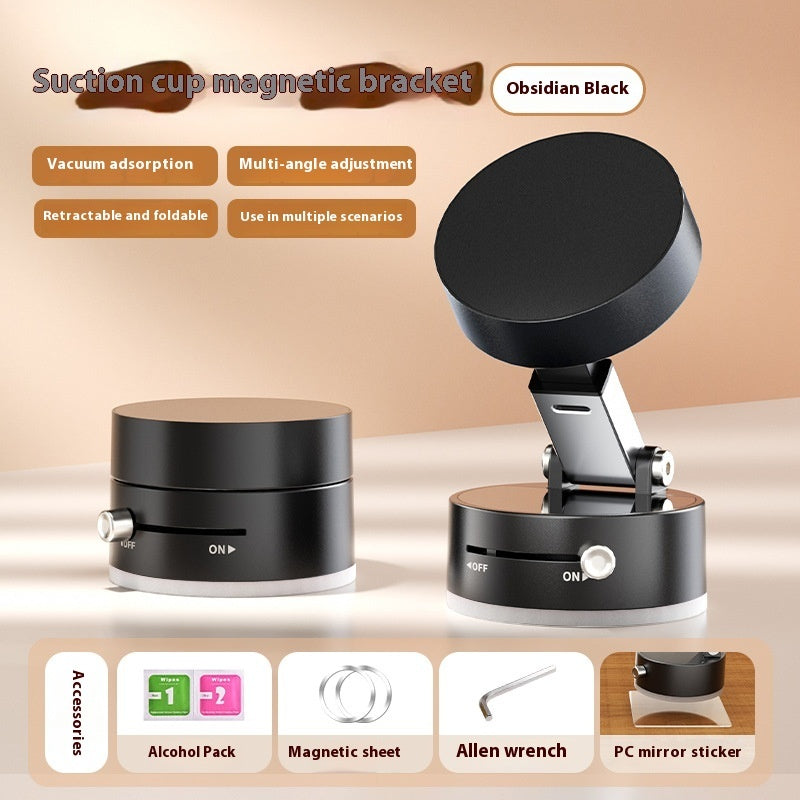 Foldable Magnetic Vacuum Car Phone Holder Foldable Suction Cup With Suction Cup Hands-Free Navigation For Smart Phone EcoVital Hub