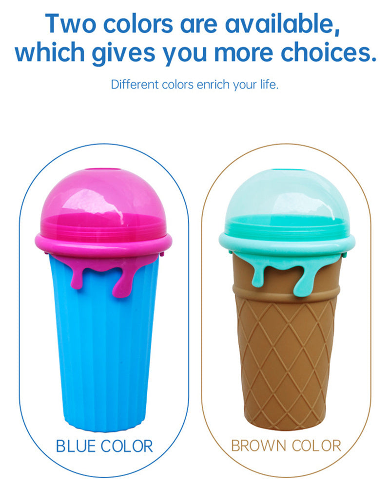 500ml Large Capacity Slushy Cup Summer Squeeze Homemade Juice Water Bottle Quick-Frozen Smoothie Sand Cup Pinch Fast Cooling Magic Ice Cream Slushy Maker Beker Kitchen Gadgets EcoVital Hub