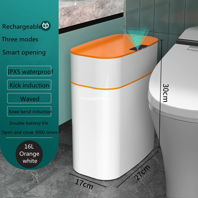 Smart Trash Can With Lid For Bedroom And Living Room Kitchen Storage Box Trash Can Induction Small Car Box Automatic Smart Dustbin Smart Trash Bin EcoVital Hub